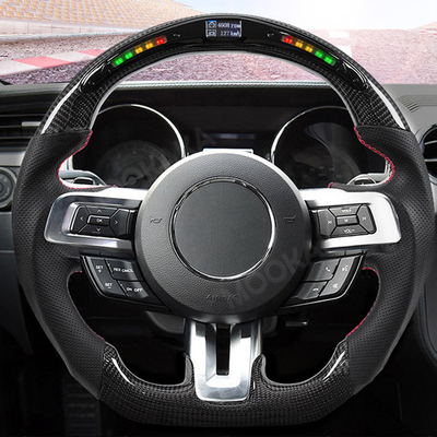 عجلة قيادة LED من ألياف الكربون Alcantar-A مخصصة لسيارات BMW M1 - M6 F10 F18 F11 F12