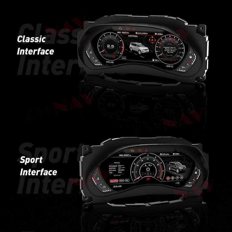 نيسان باترول Y62 لوحة عدادات السيارة LCD للكتلة الرقمية عداد السرعة