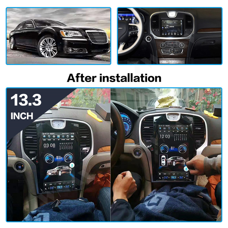 300C راديو السيارة كرايسلر 2013-2019 ملاحة GPS Carplay ستيريو تلقائي