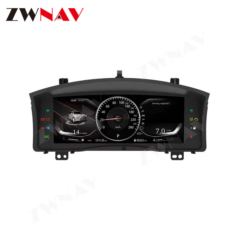 لكزس LX570 2007-2015 مجموعة رقمية للسيارة 12.3 بوصة LCD لوحة القيادة عداد السرعة 1920 * 720
