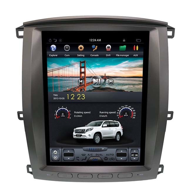 12.1 بوصة PX6 Tesla Style Head Unit Land Cruiser 64GB Car GPS Player