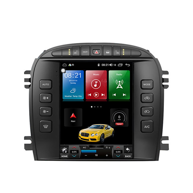 10.4 بوصة راديو السيارة Fascia Jaguar Wireless Carplay Single Din 128G 12v