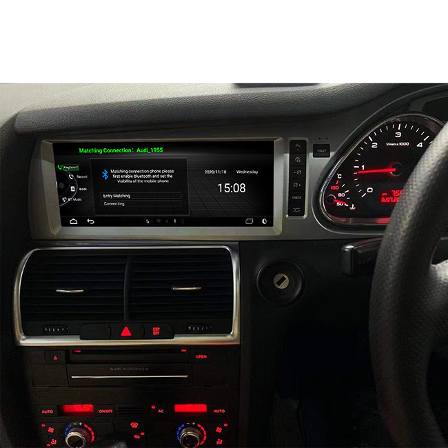 45V Audi Q7 Android Head Unit Single Din GPS Radio 4G WIFI 10.25 Inch