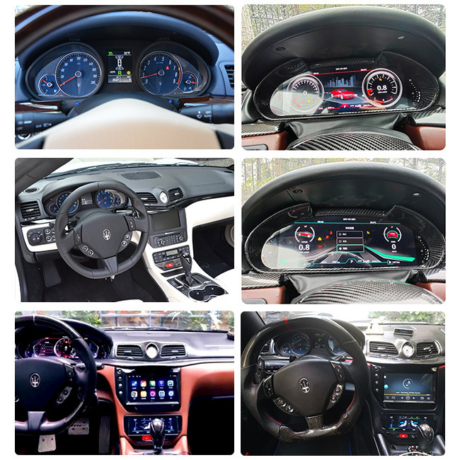 مشغل وسائط متعددة للسيارة يعمل بنظام أندرويد مقاس 12.3 بوصة لسيارة مازيراتي جي تي / جي سي جران توريزمو 2007-2017