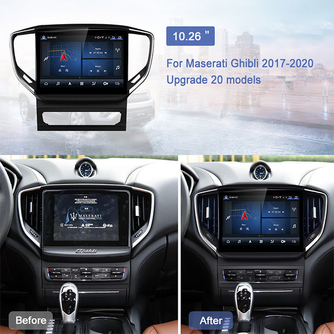 2 Din Android Auto Stereo Receiver GPS Multimedia Player لسيارة مازيراتي جيبلي 2017-2020