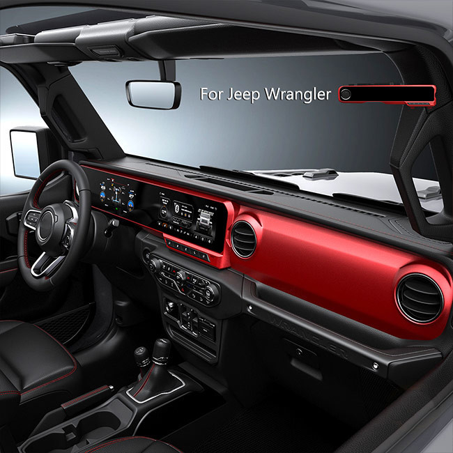 مشغل وسائط متعددة رقمي للسيارة بشاشة مزدوجة لسيارة جيب رانجلر JL 2018-2021